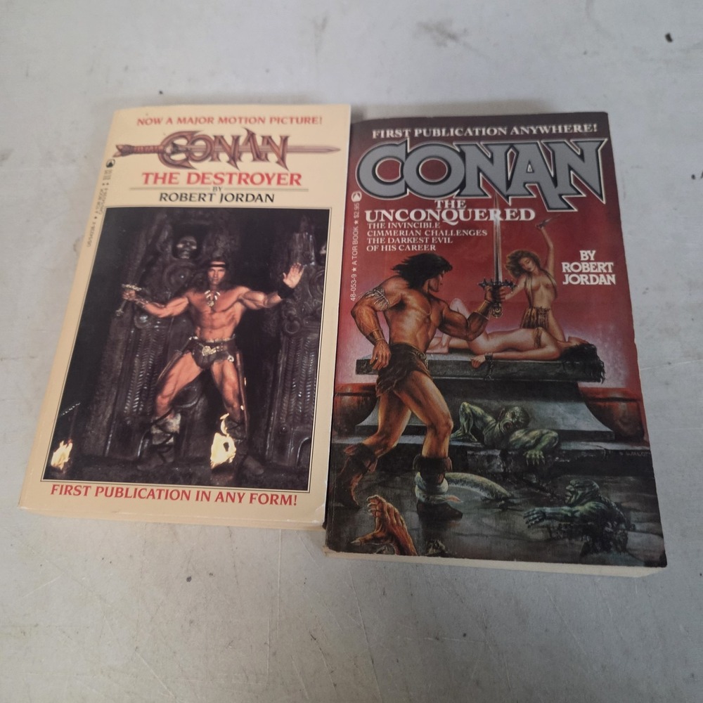 Conan The Unconquered The Destroyer 1st Printing Robert Jordan Books Set